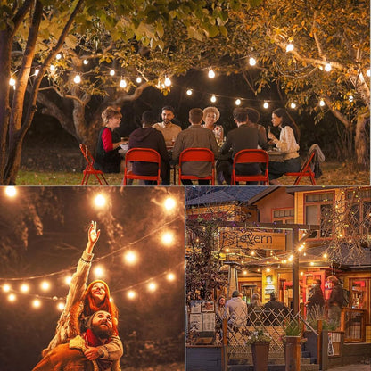Solar-Powered Outdoor String Lights — 15 Meters Warm White LED Waterproof Homezys