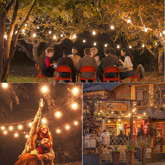 Solar-Powered Outdoor String Lights — 15 Meters Warm White LED Waterproof Homezys