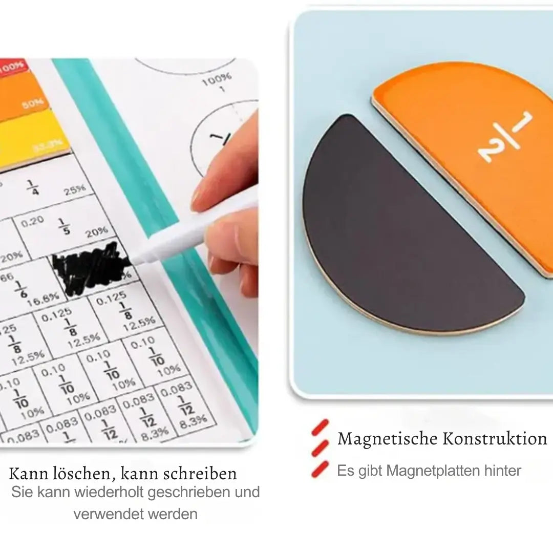 Magnetic Fraction Learning Tiles — Interactive Math Set for Kids Homezys
