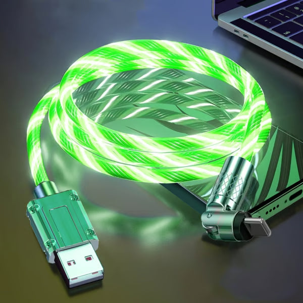 Rotatable Charging Cable — 540° Fast Charging with LED Light Homezys