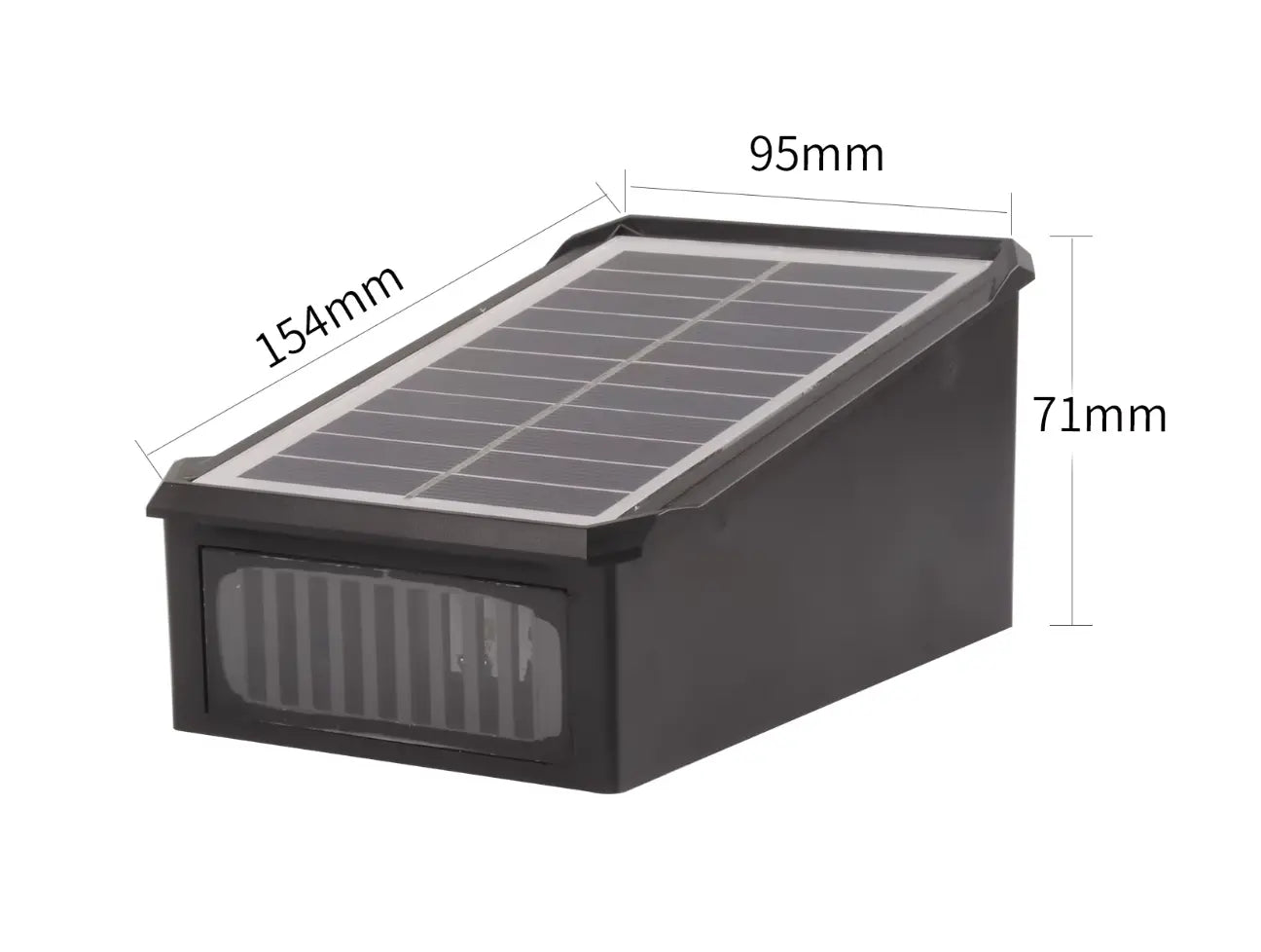 RGB solar wall light for terrace and façade with 4-sided lighting and color selection Mivoza Germany