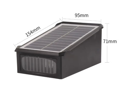 RGB solar wall light for terrace and façade with 4-sided lighting and color selection Mivoza Germany