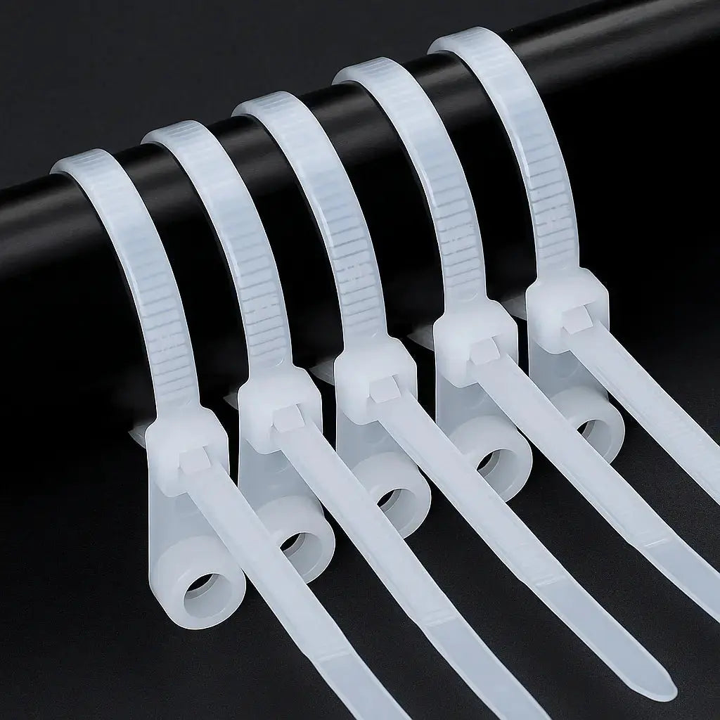 Self-locking cable ties with screw hole – tensile strength up to 22 kg Homezys