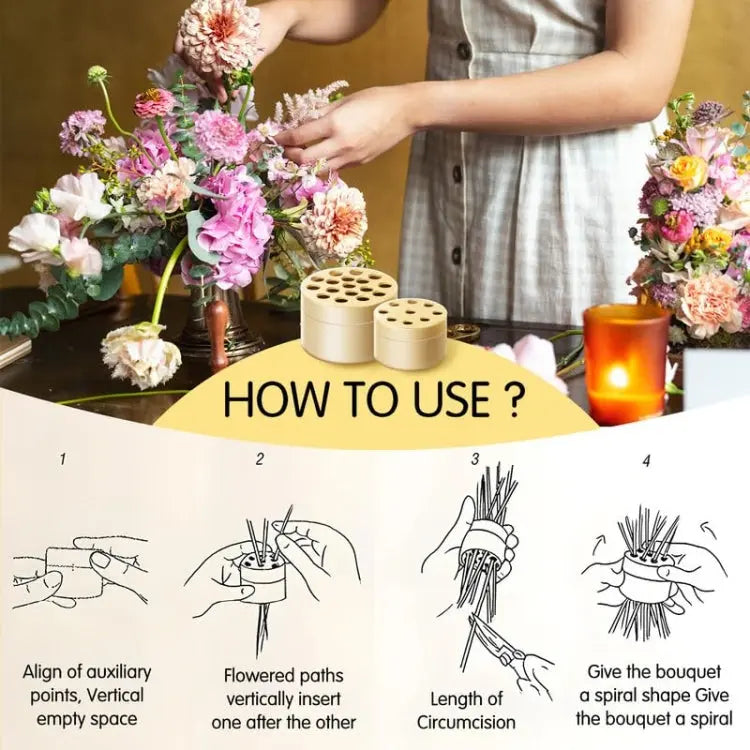 1+1 Free | DIY Spiral Flower Stem Holder - Effortless Flower Arrangements Zorenza