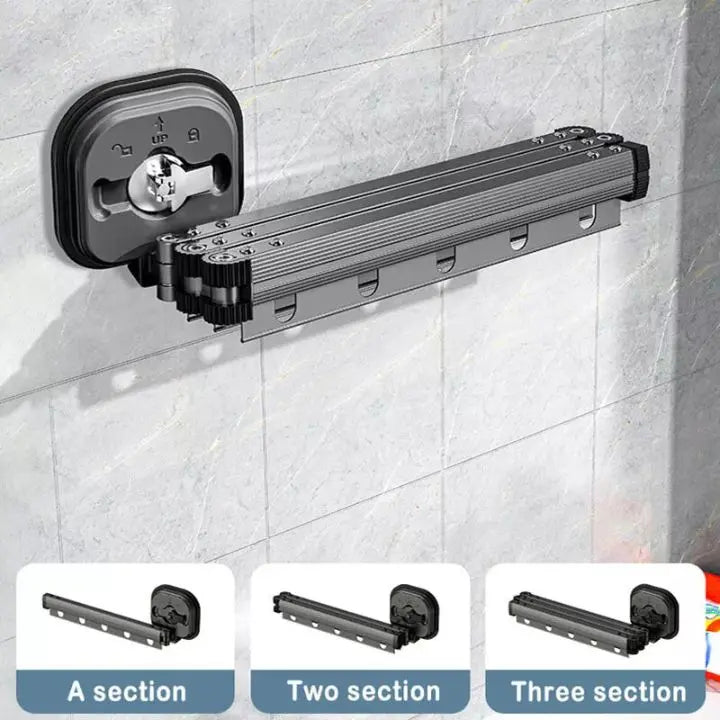 Wall-mounted drying rack – Foldable design with strong suction fix Homezys