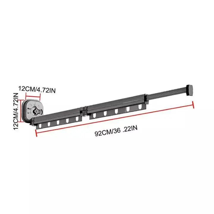 Wall-mounted drying rack – Foldable design with strong suction fix Homezys