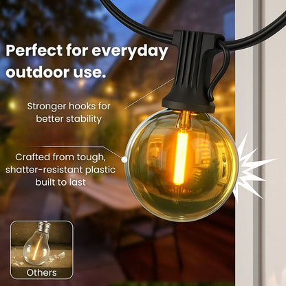 Solar-Powered Outdoor String Lights — 15 Meters Warm White LED Waterproof Homezys