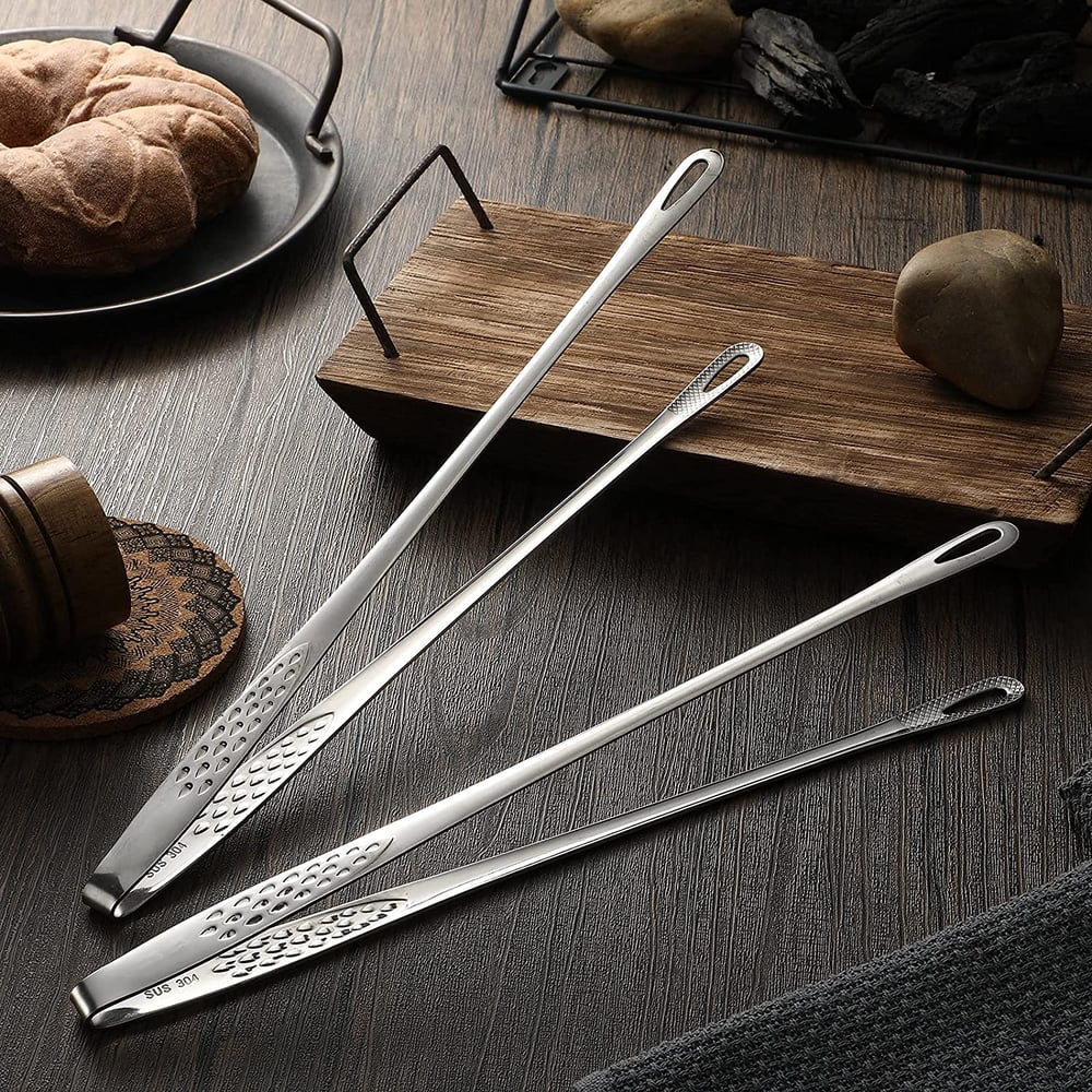 Stainless Steel Grill Tongs for a Secure and Firm Grip Homezys