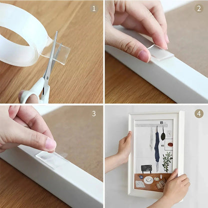 AcrylicGrip™ — Reusable Gel Tape Holds 1KG Cleanly Homezys