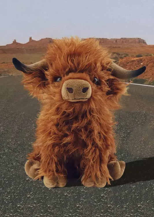 🐂Eco-Friendly Scottish Highland Cow Soft Plush Toy Zorenza