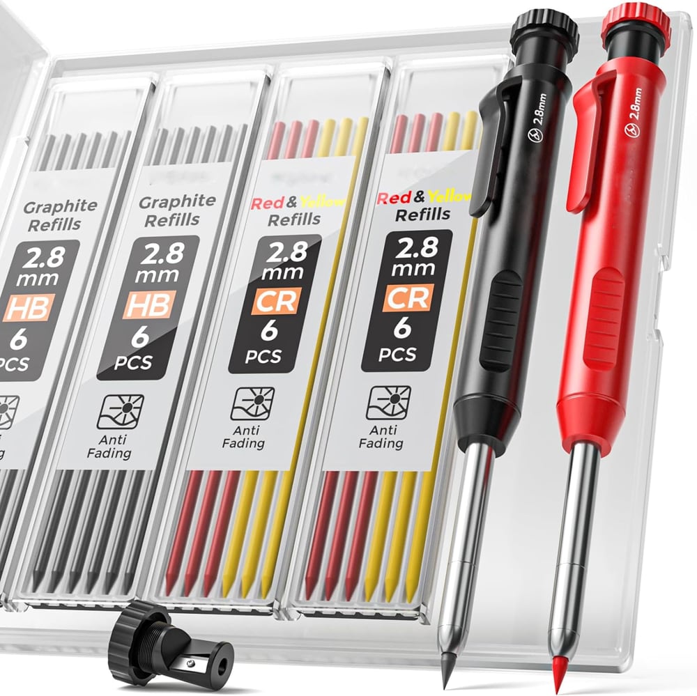 Zimmermann Pencil Set – Robust Marking Pencils with Sharpener Homezys
