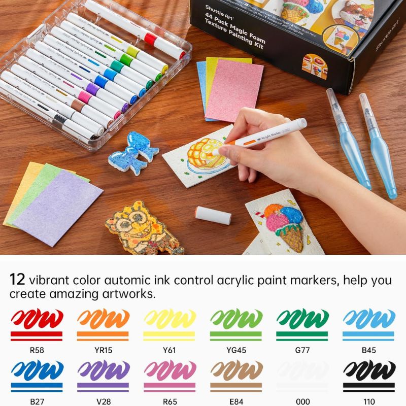 3D Foam Structure Art Set – Creative Craft Kit with Colored Pencils Homezys