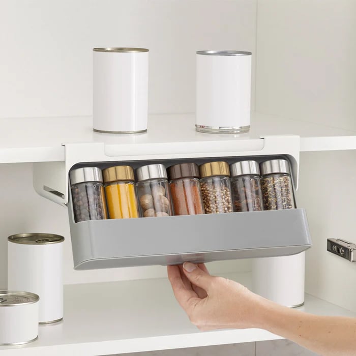 Kitchen Container Organizer – Hanging Spice Rack with Easy Installation Homezys