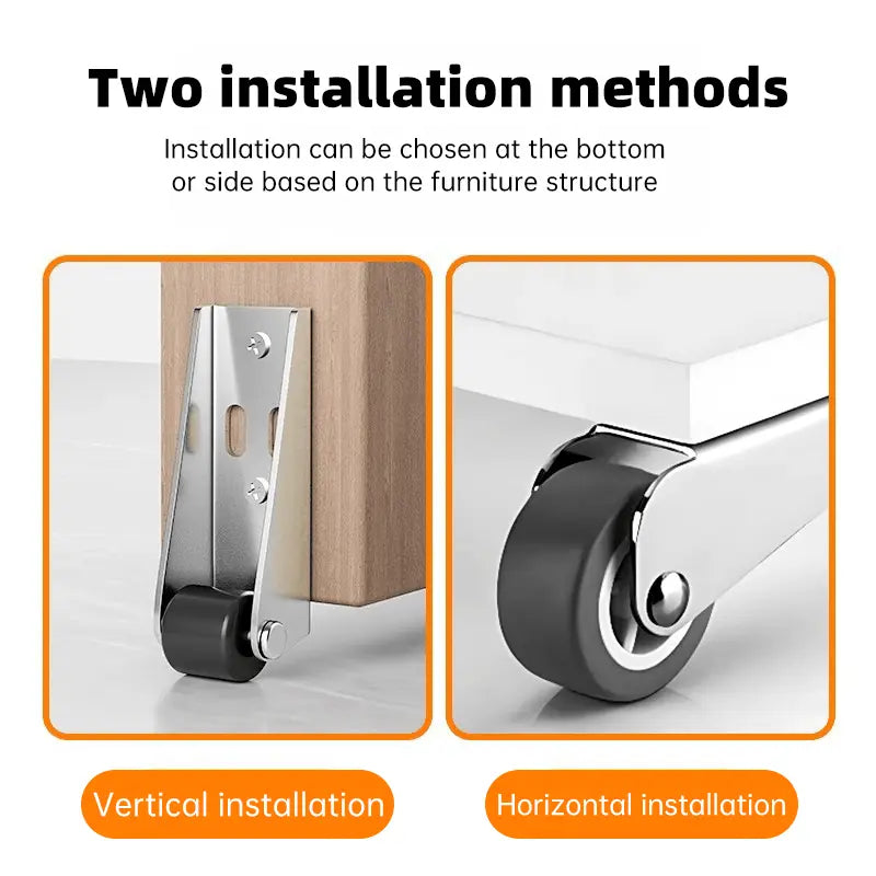 🚪 Door Long Bracket Swivel Castors Wheels ⚙️ Zorenza