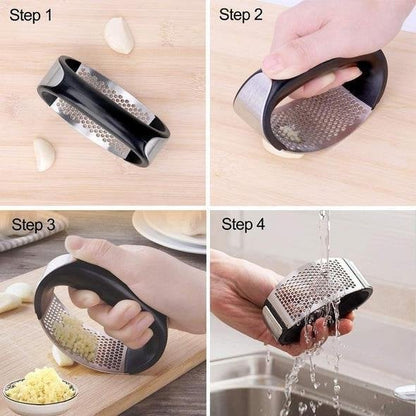 Easy-Squeeze Garlic Press – Premium Stainless Steel Homezys