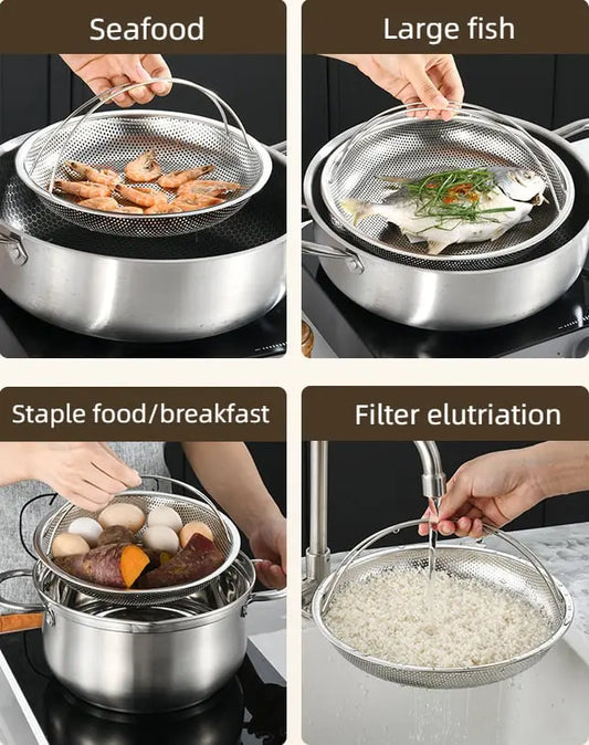 All-In-One Stainless Steel Steamer With Handle Zorenza
