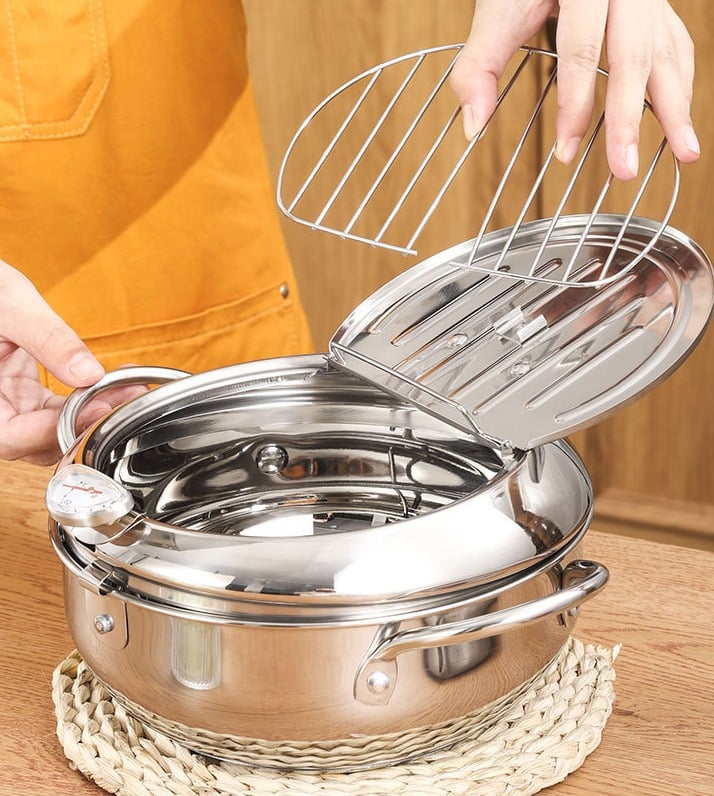 Stainless Steel Deep Fryer — Enjoy Crispy, Save Fat Homezys