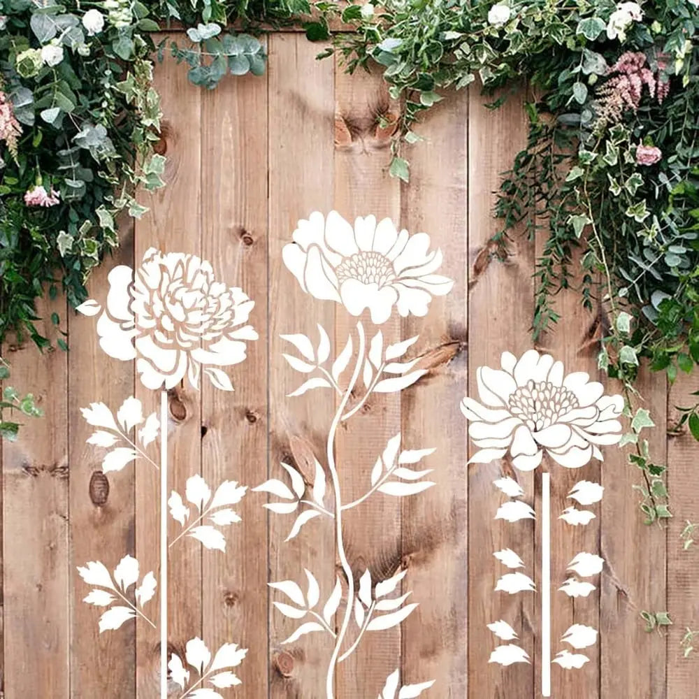 Reusable flower stencil for garden & fence decoration Mivoza Germany