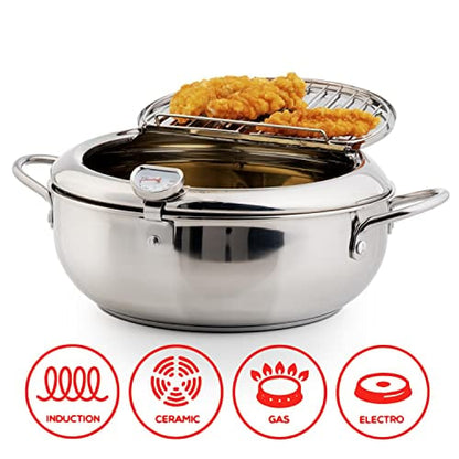 Stainless Steel Deep Fryer — Enjoy Crispy, Save Fat Homezys