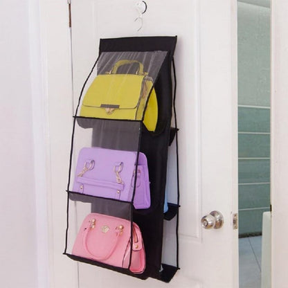 Double-Sided Hanging Storage Bag – Six-Layer Organizer for Handbags Homezys