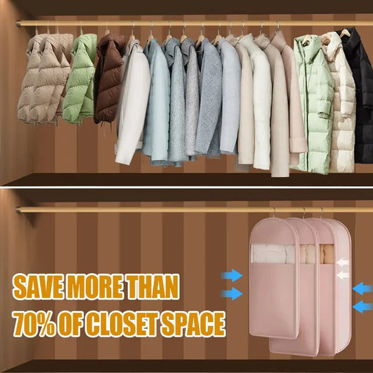 🔥2025 Space Saving Hanging Garment Bag with Self Compression Zipper Zorenza