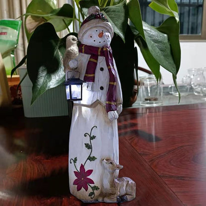 Deko Schneemann mit Laterne — Warmes Willkommen in der Winterzeit Mivoza Deutschland