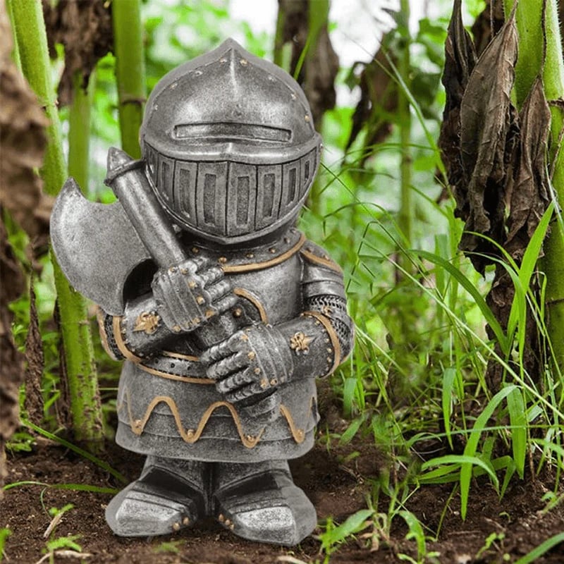Medieval Garden Gnome Statue – Hand-Painted Resin Guardian Figurine Homezys