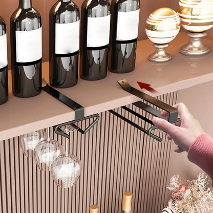 Wine Rack for Under-Cabinet Mounting — Space-Saving Glass Holder with Easy Installation Homezys