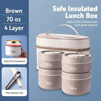 PORTABLE INSULATED LUNCH CONTAINER SET Zorenza