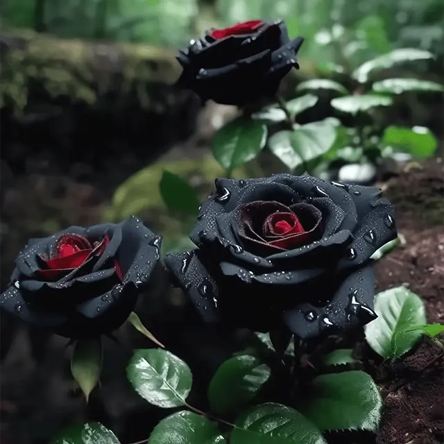 RARE BLACK RED ROSE FLOWER SEEDS Zorenza