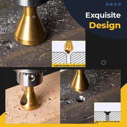 🔥Titanium Coated Countersink Chamfer Tool（4 PCS） Zorenza