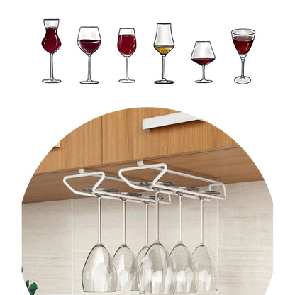 Wine Rack for Under-Cabinet Mounting — Space-Saving Glass Holder with Easy Installation Homezys