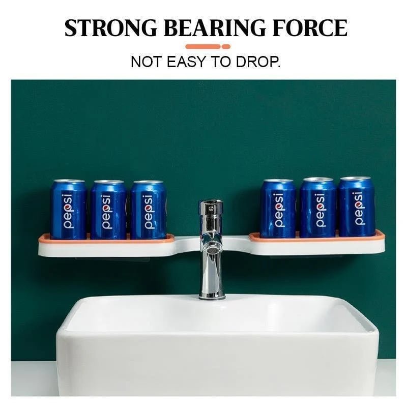 Rotatable Bathroom Corner Shelf — Drill-Free Storage Stand with Drainage Holes Homezys