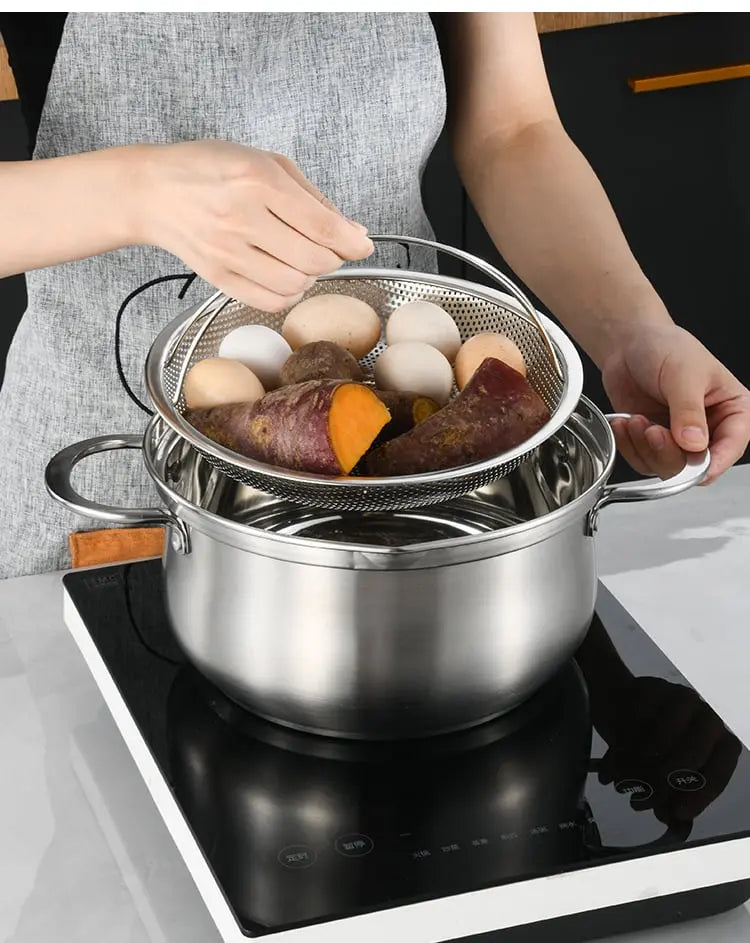 All-In-One Stainless Steel Steamer With Handle Zorenza