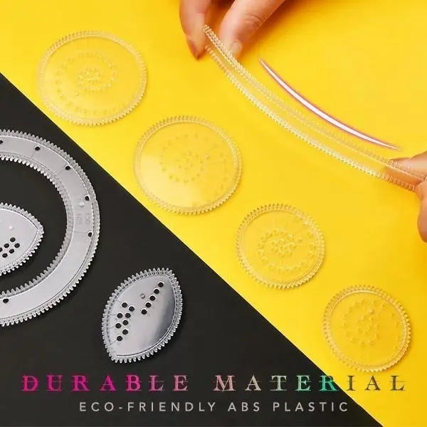 22-Piece Spiral Ruler Set – Creative Drawing with System Homezys