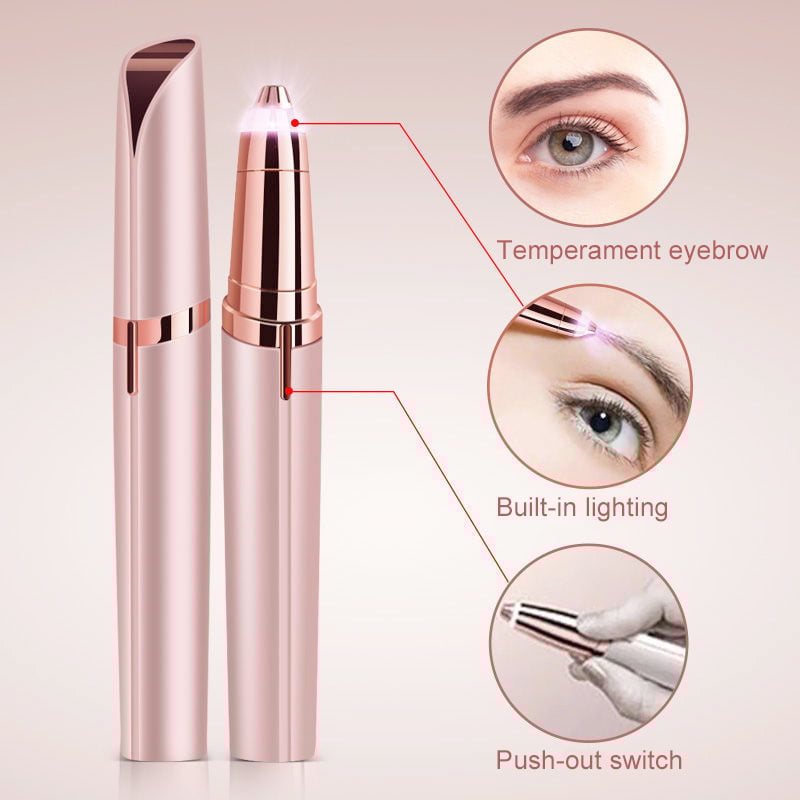 Eyebrow and Facial Epilator – Precise Hair Remover with LED Light Homezys