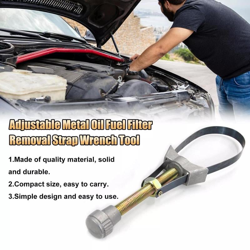 Adjustable Oil Filter Strap Wrench — Durable Tool for 60-120 mm Filters Homezys