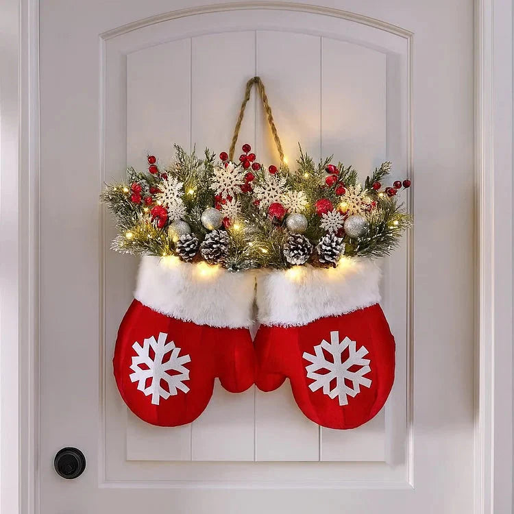 🔥Twinkling Christmas Mitten Wreath Mivoza Deutschland