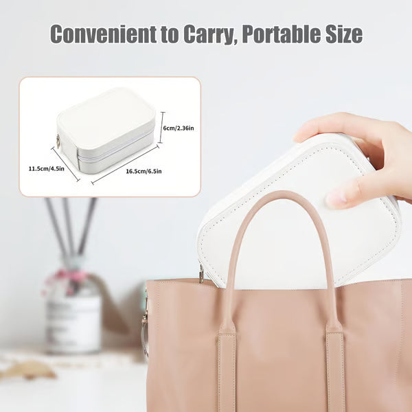 Portable Makeup Organizer — Compact LED Mirror with Adjustable Lighting Homezys