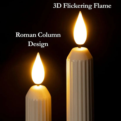 Flameless LED Window Candles with Twilight Sensor, Set of 6 Homezys