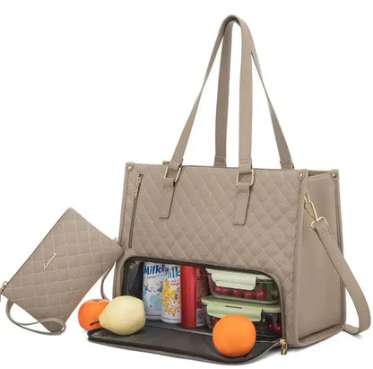 2-in-1 Insulated Lunch & Organiser Bag with Pouch Homezys