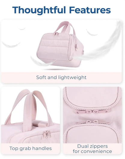 Large Capacity Wide-Open Travel Cosmetic Bag Zorenza