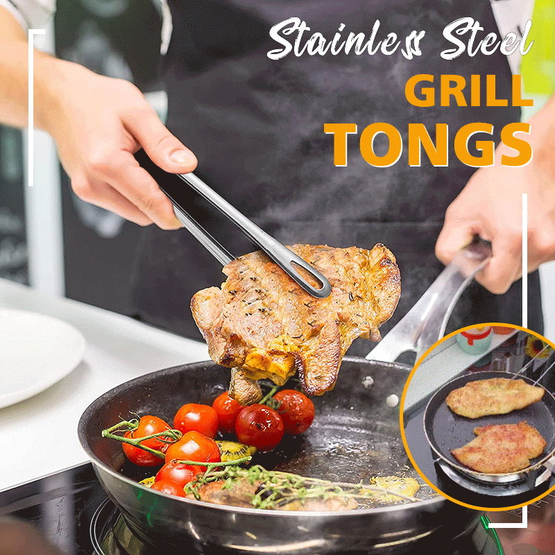 Stainless Steel Grill Tongs for a Secure and Firm Grip Homezys