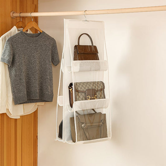 Double-Sided Hanging Storage Bag – Six-Layer Organizer for Handbags Homezys