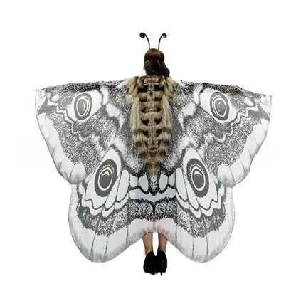 Elegant Grey Moth Cape – Perfect for Parties, Festivals & Photoshoots Homezys