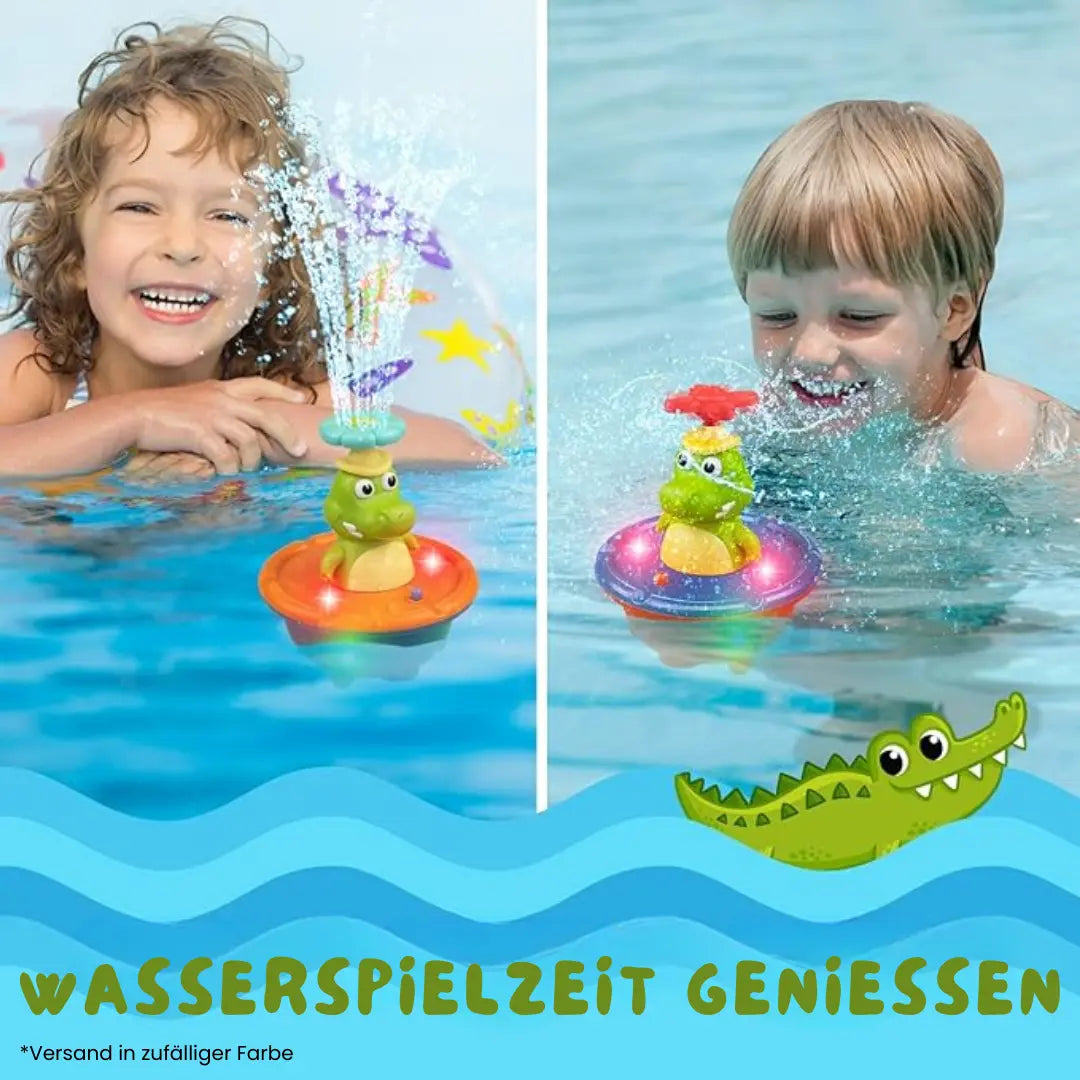 LED Bath Fountain "Crocodile" – With Interchangeable Nozzles & Light Effect Homezys