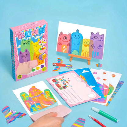 Squeegee Art Paint Kit – 35 Pieces Kids Dot Color Scratch Set Mivoza Deutschland