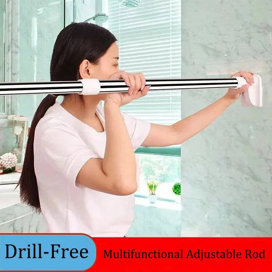 Adjustable Drill-Free Rod – Stainless Steel Curtain Rod Homezys