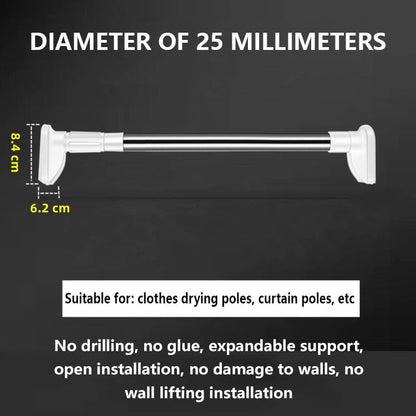 Adjustable Drill-Free Rod – Stainless Steel Curtain Rod Homezys
