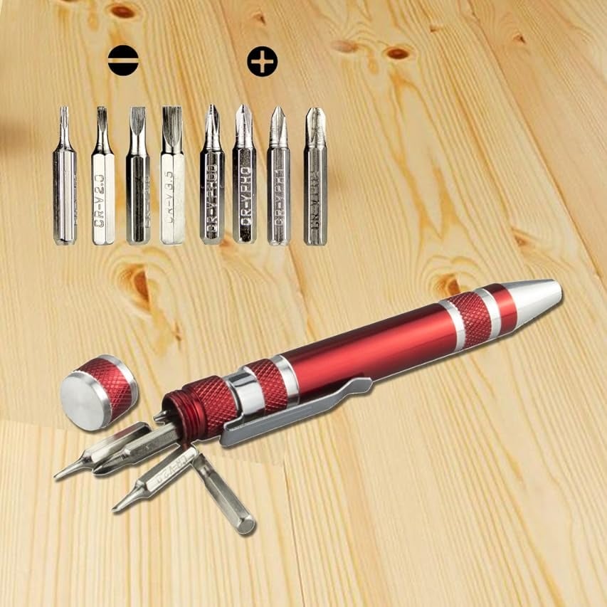 Multi-Bit Mini Screwdriver – Compact Repair Tool Made of Aluminum Alloy Homezys
